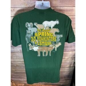Vintage Shirt Size Large – 2nd Annual 3‑D Bowhunting Festival Green Made in USA